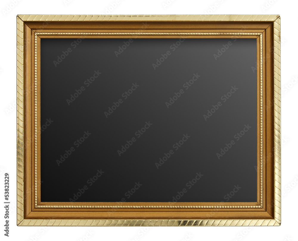 Gold picture frame isolated on white background Gold picture frame isolated on white background