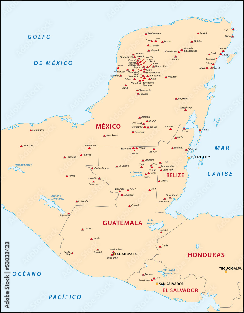 Mayaruinen Mittelamerika