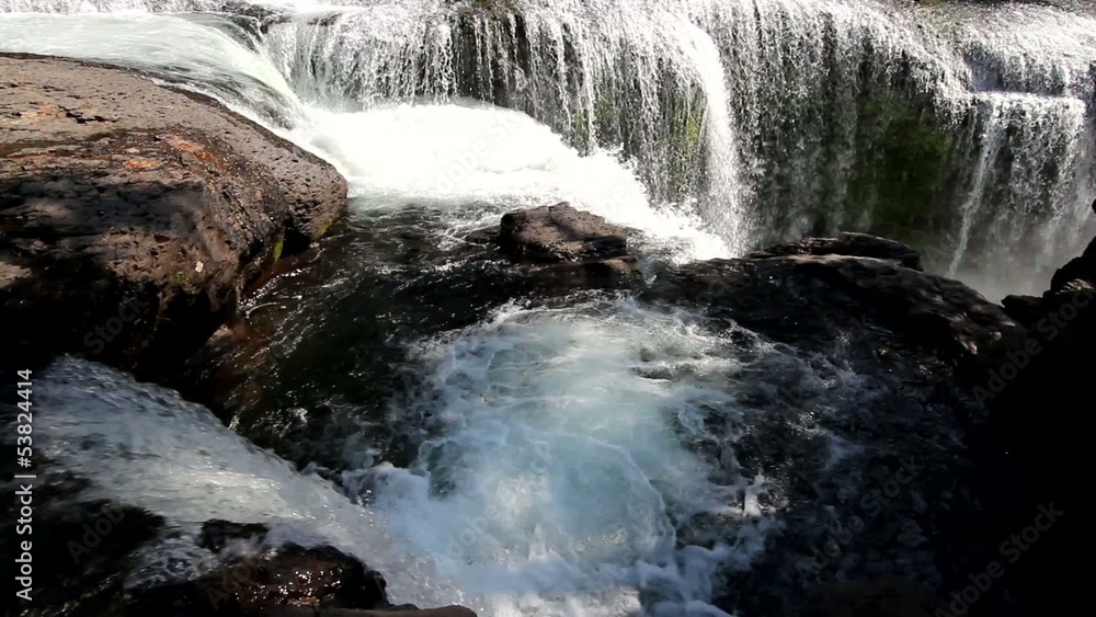Lower Lewis River Falls in Skamania County Washington Closeup Lower Lewis River Falls in Skamania County Washington Closeup
