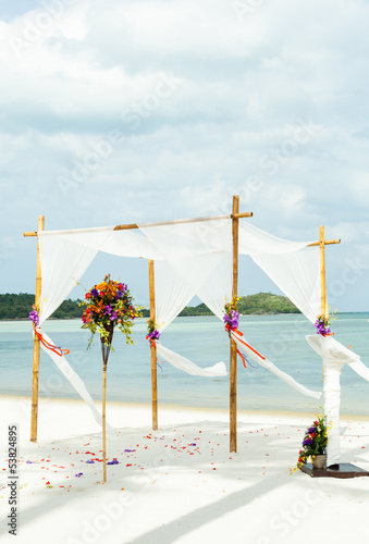 Wedding ceremony on the beach.
