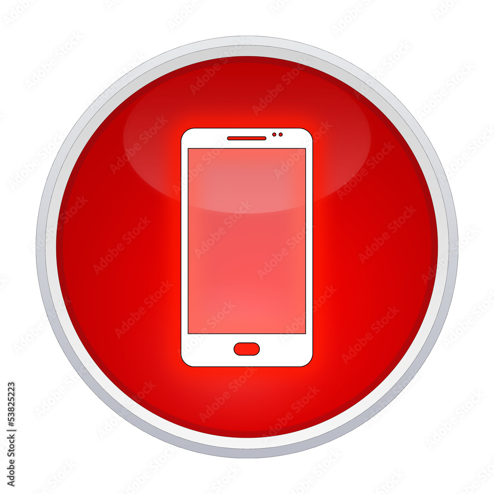 smartphone button rot rund smartphone button rot rund