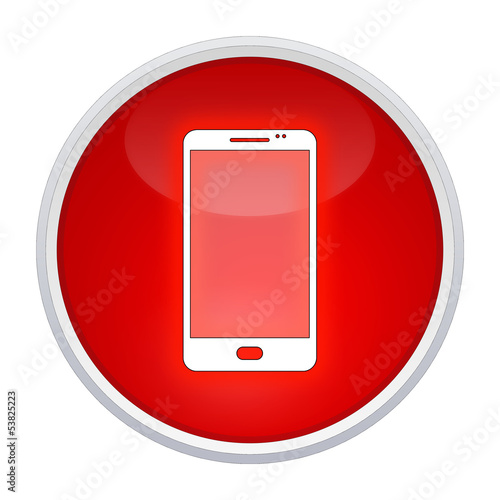 smartphone button rot rund