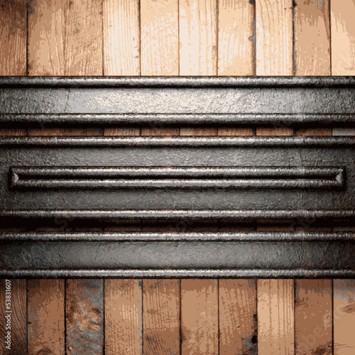 metal and wood background