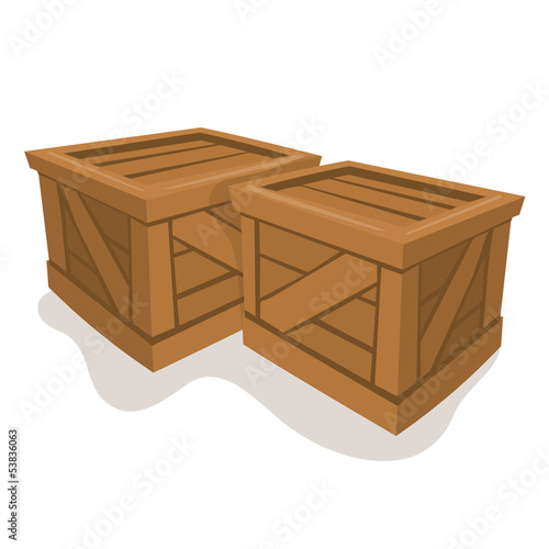 wood box Vector illustration