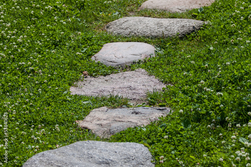 Granite stone pathway photo