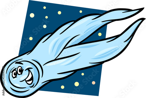 funny comet cartoon illustration