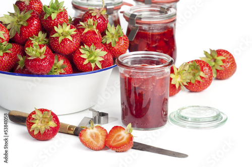 Selbstgemachte Erdbeer Marmelade