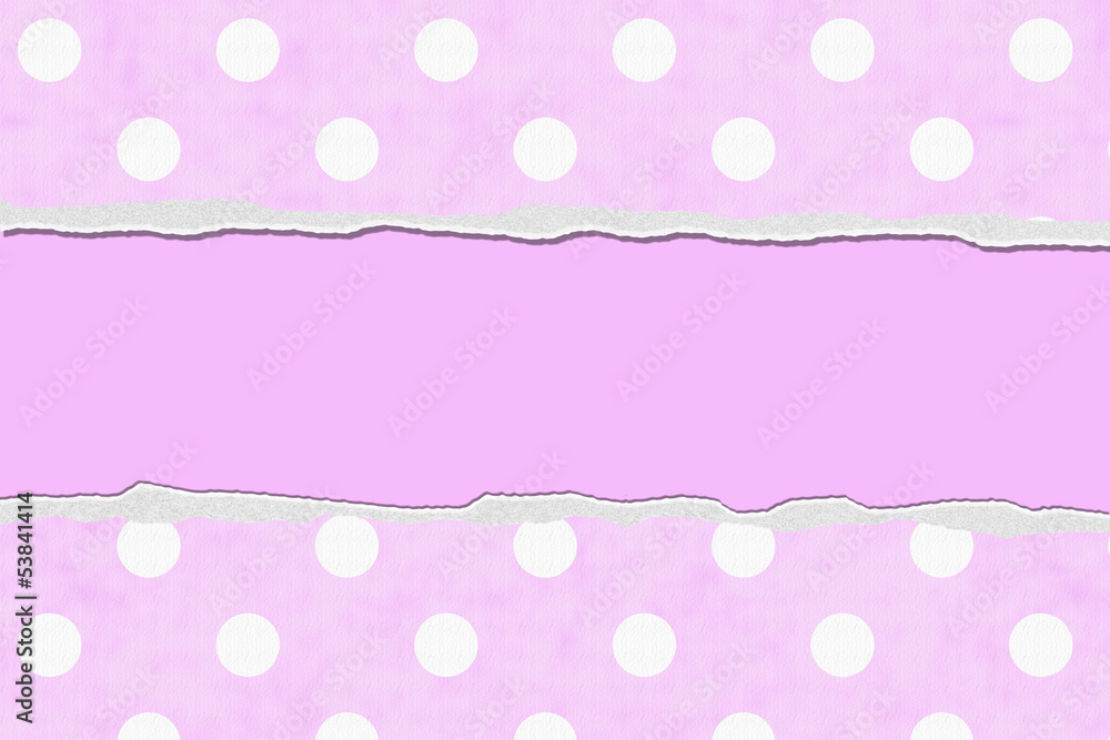Pink Polka Dot Torn Background for your message or invitation Pink Polka Dot Torn Background for your message or invitation