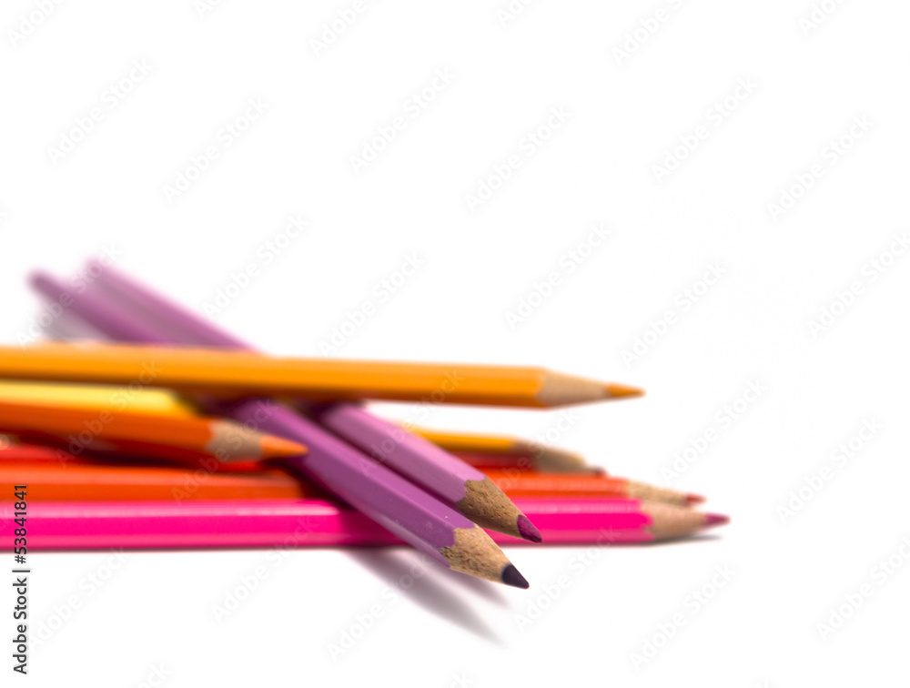 Fototapeta premium crayons isolated on white