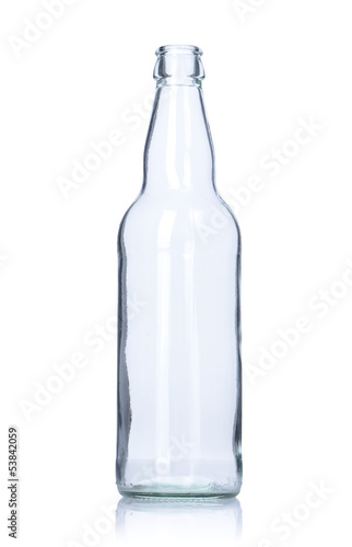 clear empty glass bottle