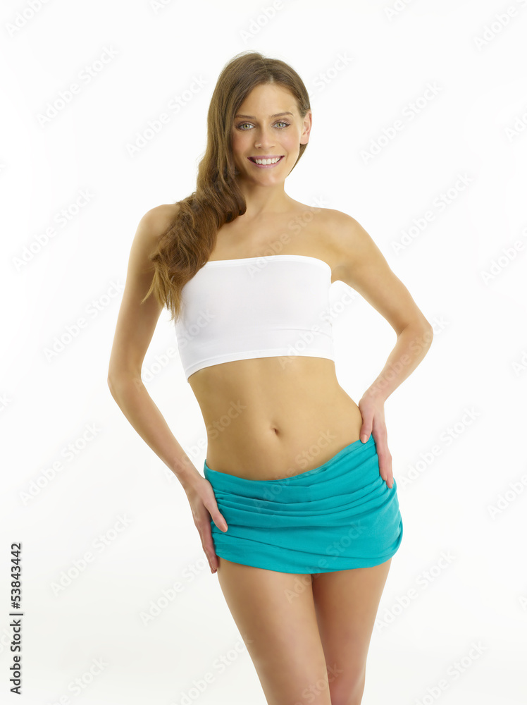 Fototapeta premium Sexy woman with beautiful perfect body