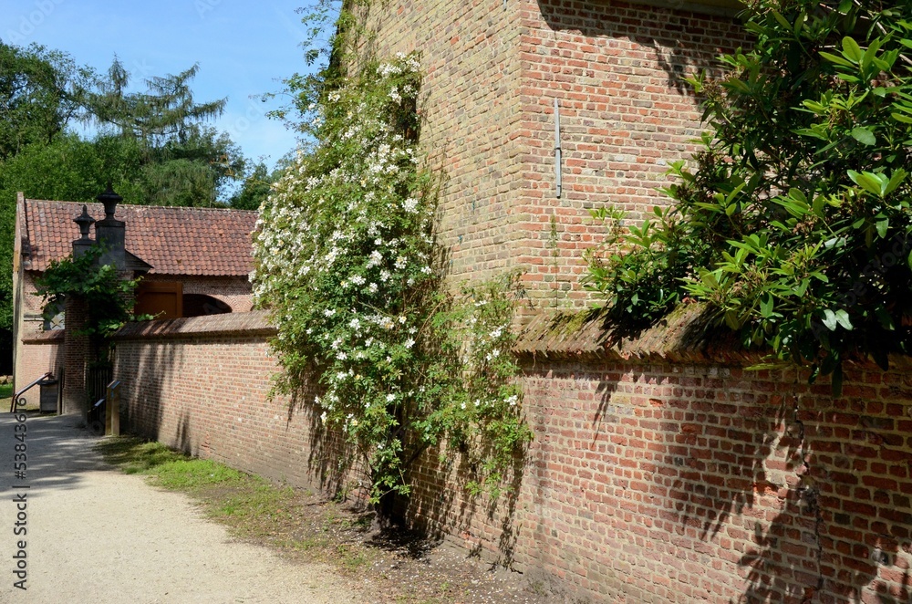 Wall around an ancient country house