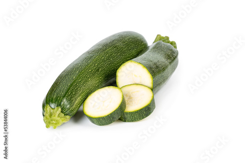 Zucchini with sliced ​​