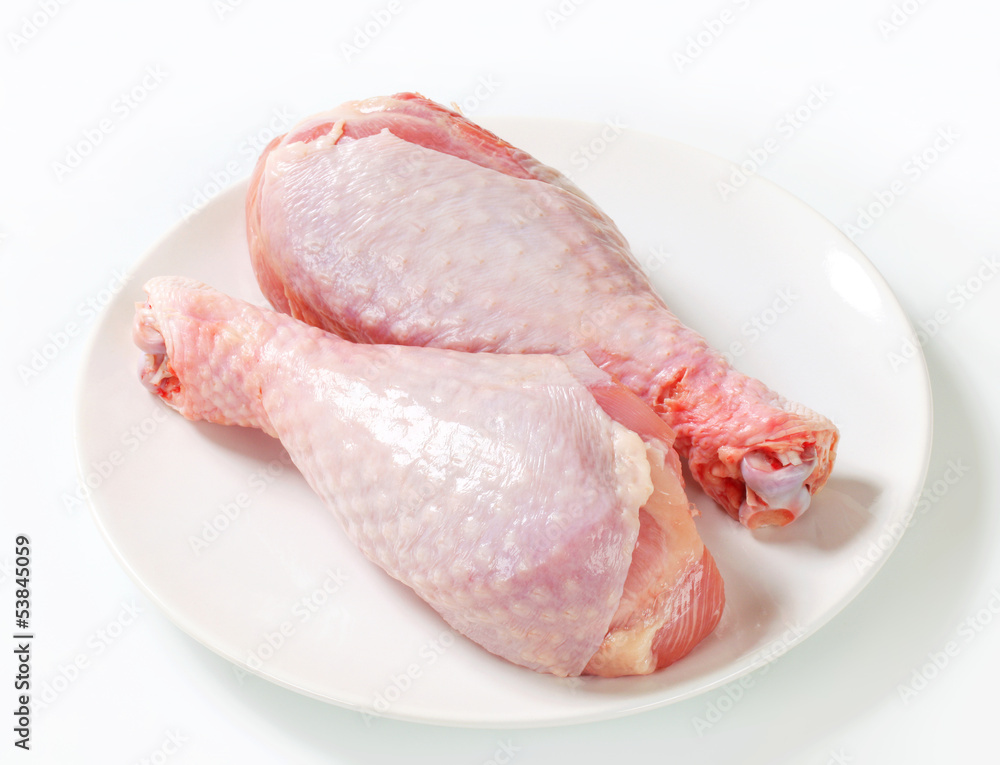 Raw turkey legs