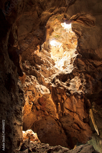 Sunbeam into the cave of Thailand