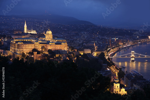 panorama Budapest, Hungary, from fortress Citadel