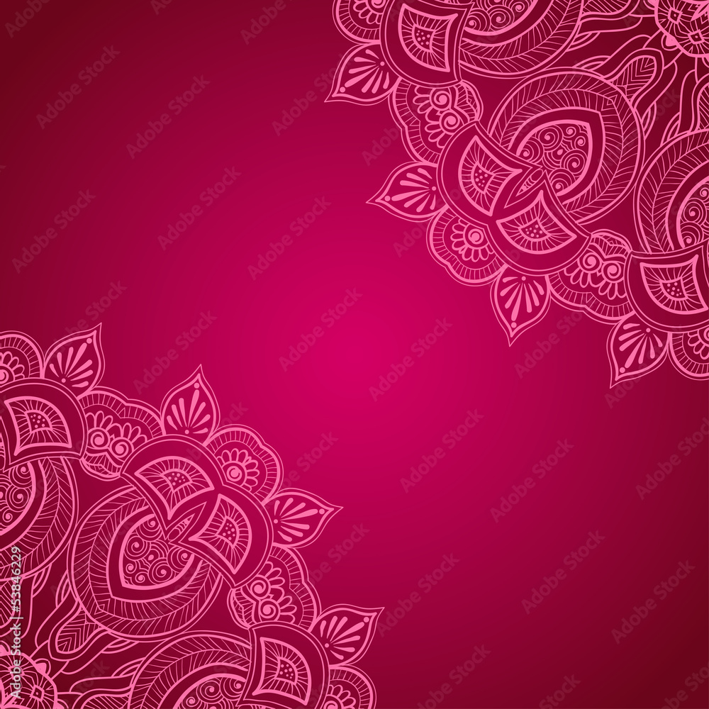 Vinous background with lace ornament