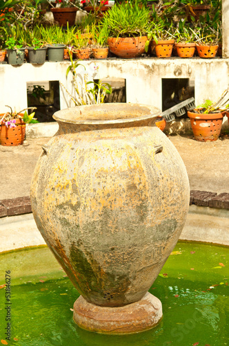 Jar for decoration in garden, Thailand.