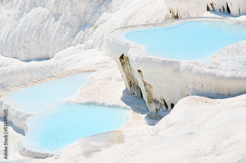 Travertines in Pamukkale, Turkey