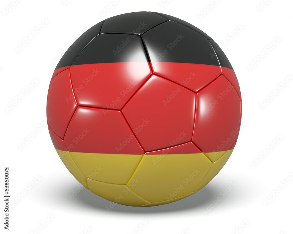 Soccer/football with the German flag on it. Soccer/football with the German flag on it.