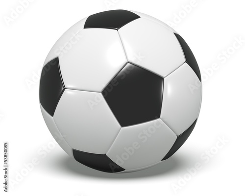 Soccer/football with black and white pattern.