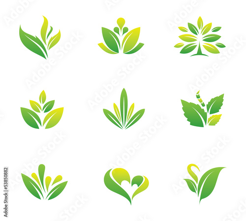 Green nature and tree symbol