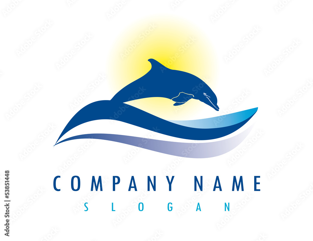 Fototapeta premium dolphin logo