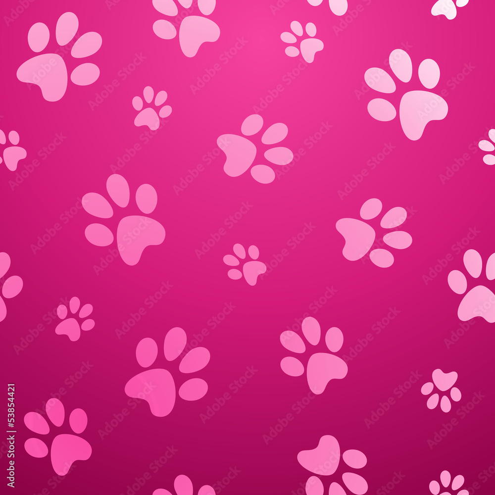 Seamless paw pet pattern Seamless paw pet pattern