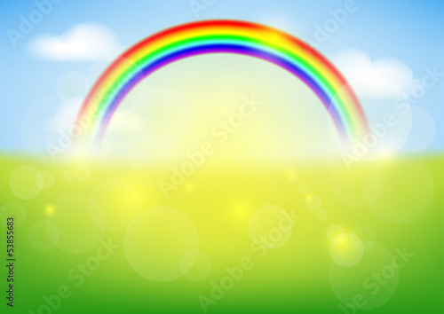 rainbow against the sky