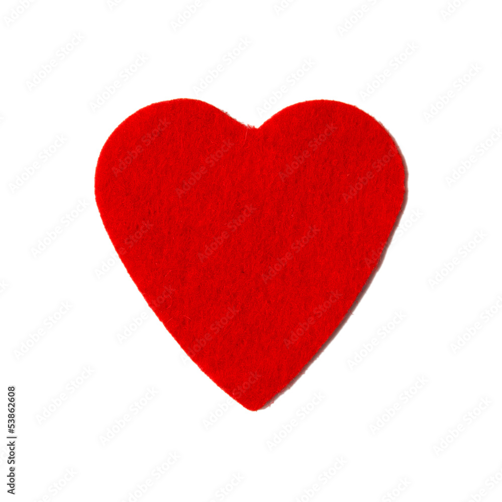 Small felt red heart Small felt red heart