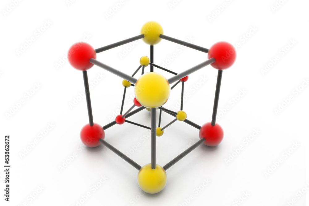 abstract molecule structure on white background. abstract molecule structure on white background.