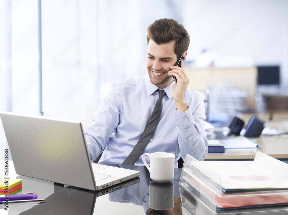 Businessman on phone Businessman on phone