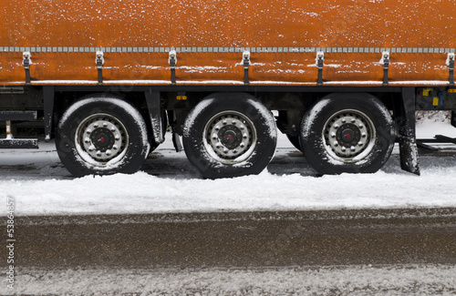 trailer in snow