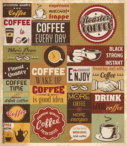 Collection of Coffee Design Elements.