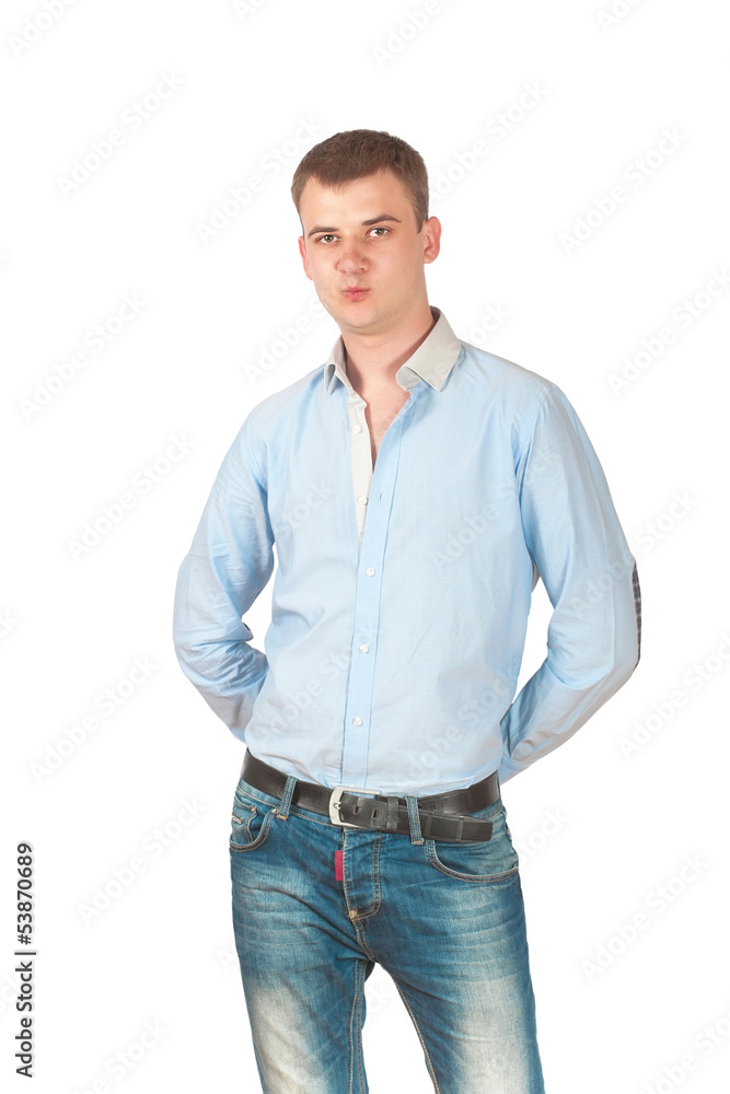 standing young man standing young man