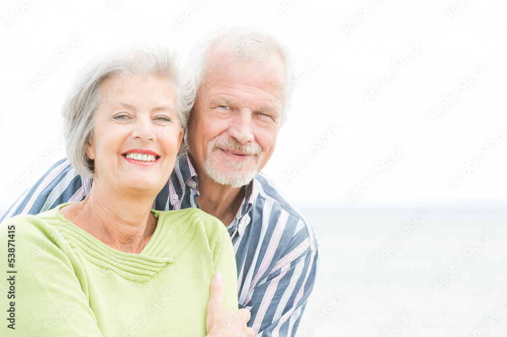 Smiling senior couple