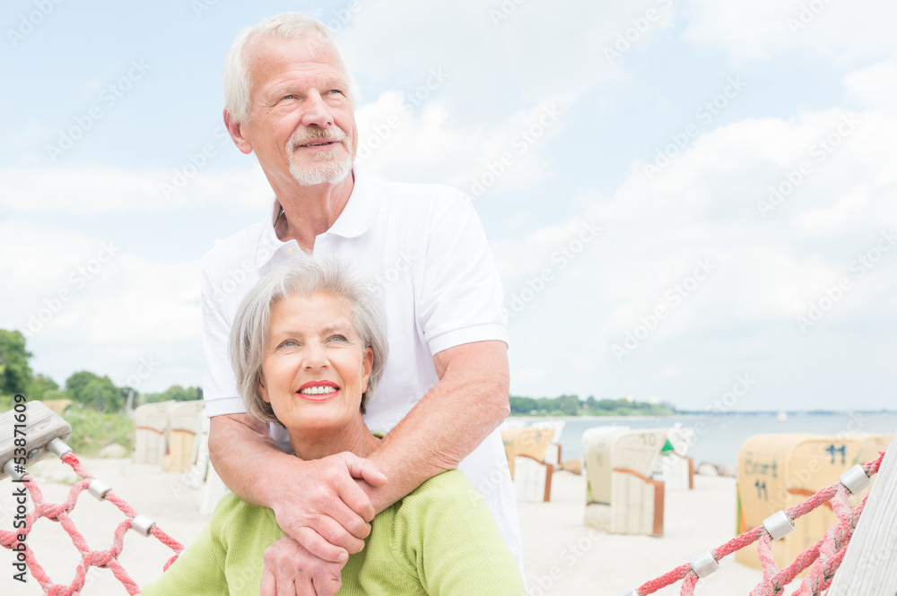 Senior couple at beach
