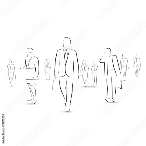 Silhouettes business-traits noirs