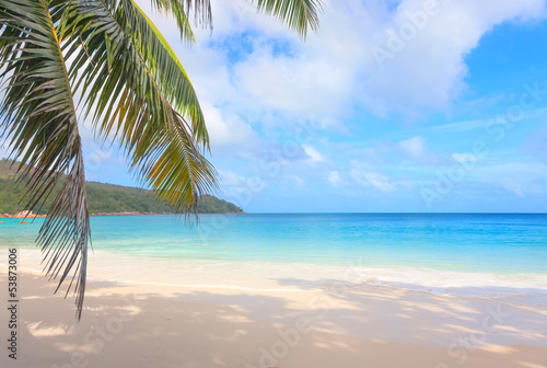 Tropical beach Anse Lazio  Praslin island  Seychelles