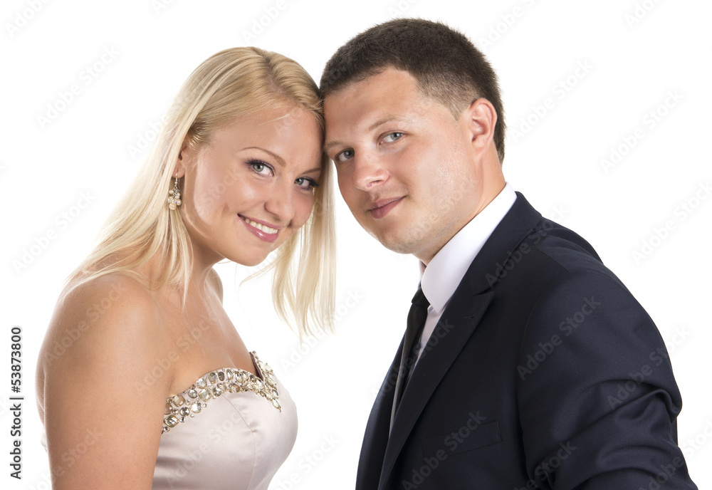 сouple on white background сouple on white background