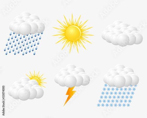 Weather Web vector  Icons Set