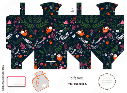 Gift box template