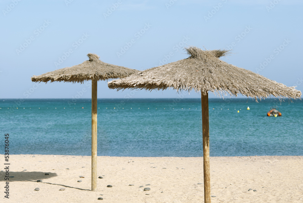 Thatch Beach Umbrellas Thatch Beach Umbrellas