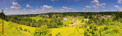 Panorama of the countryside in summer