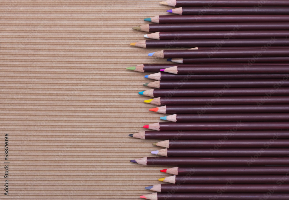 Colored pencils on cardboard Colored pencils on cardboard