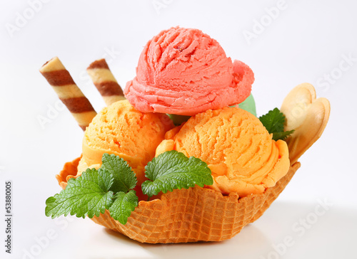 Obraz na plátne Ice cream dessert