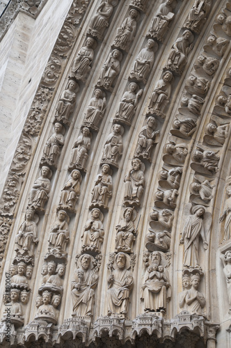 Notre-Dame  Hauptportal  Paris  Frankreich