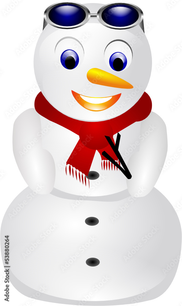 cooler Schneemann mit Sonnenbrille Adobe Stock