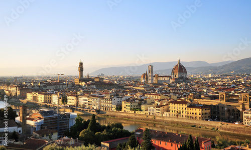 Florence cityscape on sunset
