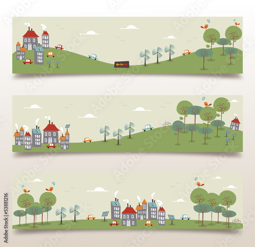 Go green banner set